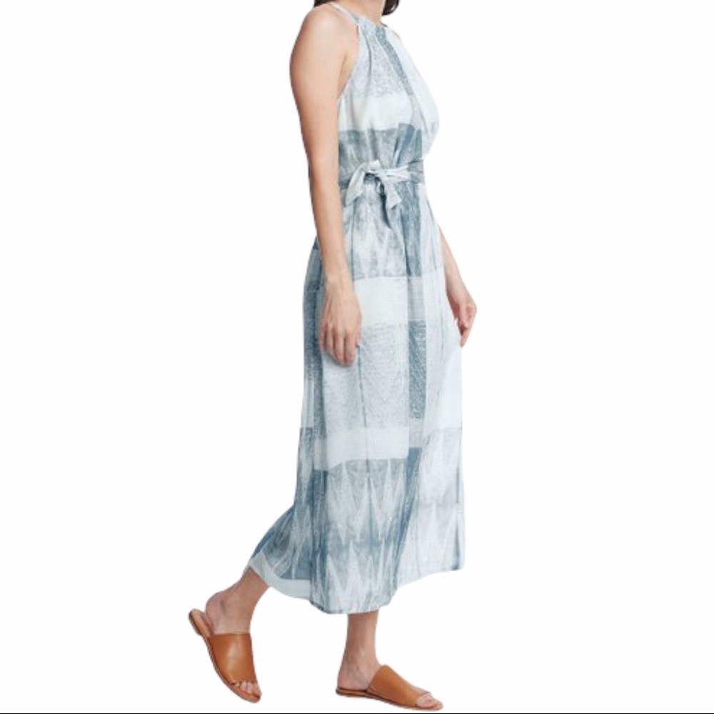 NWT Free People Stone Blue Shibori Halter Maxi Dress, XS - Picture 2 of 4